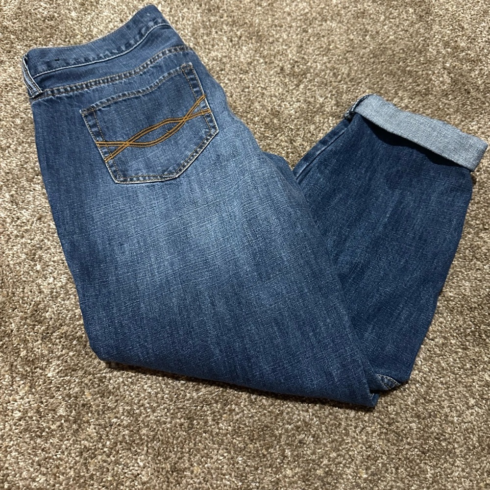 Abercrombie & Fitch blue Boyfriend Straight Leg Jeans